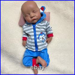 18 Full Platinum Silicone Reborn Doll Floppy African American Newborn Baby Boy