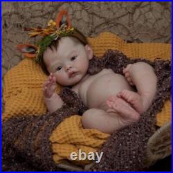 18 Full body Vinyl Boy Reborn Doll Newborn Baby Soft Mohair Handmade XMAS GIFT