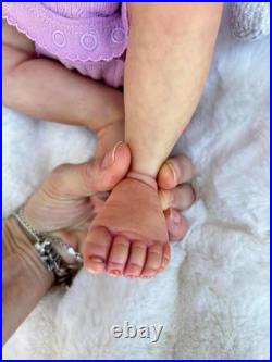 18 Inch Lifelike Twin Reborn Baby Dolls Girl, Realistic Twin Newborn Baby Doll T