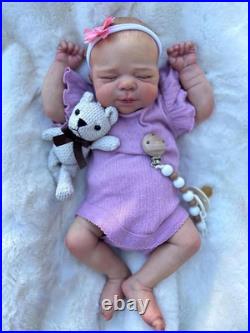 18 Inch Lifelike Twin Reborn Baby Dolls Girl, Realistic Twin Newborn Baby Doll T