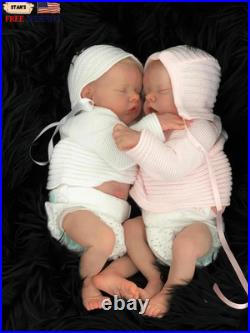 18 Inch Realistic Reborn Baby Doll Twins Lifelike Reborn Full Body Vinyl Boy