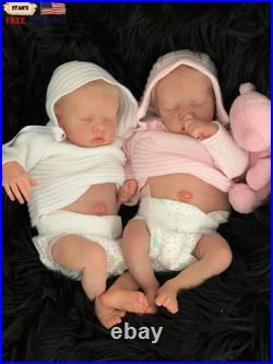 18 Inch Realistic Reborn Baby Doll Twins Lifelike Reborn Full Body Vinyl Boy