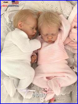 18 Inch Realistic Reborn Baby Doll Twins Lifelike Reborn Full Body Vinyl Boy