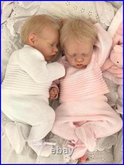 18 Inch Realistic Reborn Baby Doll Twins Lifelike Reborn Full Body Vinyl Boy &