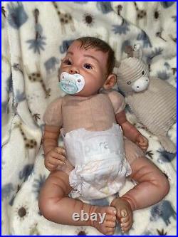 18 Newborn Reborn Baby Doll Blue Eyes Realistic Vinyl Boy Adeline Ping Lau