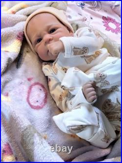 18 Reborn Baby Boy Doll Lifelike Soft Vinyl & Cloth Body 5 Lbs Floppy Newborn