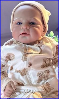 18 Reborn Baby Boy Doll Lifelike Soft Vinyl & Cloth Body 5 Lbs Floppy Newborn