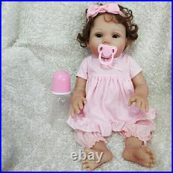 18 Reborn Baby Doll Full Soft Body Silicone Vinyl Newborn Gifts Girl Dolls