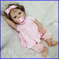 18 Reborn Baby Doll Full Soft Body Silicone Vinyl Newborn Gifts Girl Dolls