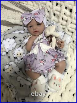 18 Silicon Reborn Baby Girl Doll 7 Lbs Soft Newborn Floppy Lifelike Squishy New