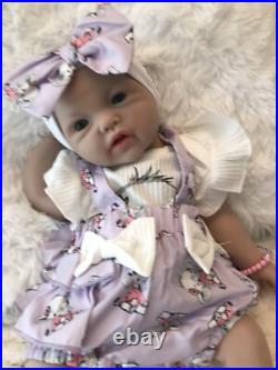 18 Silicon Reborn Baby Girl Doll 7 Lbs Soft Newborn Floppy Lifelike Squishy New