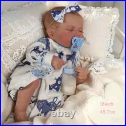 18 Silicone Vinyl Real Newborn Bebe Asleep Fat Black Skin Reborn Baby Doll 18 Silicone Vinyl Real Newborn Bebe Asleep Fat Black Skin Reborn Baby Doll