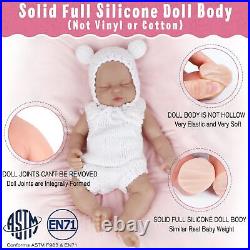 18 inch Sleeping Full Body Silicone Baby Dolls Boy, Not Vinyl Dolls, Eye Close