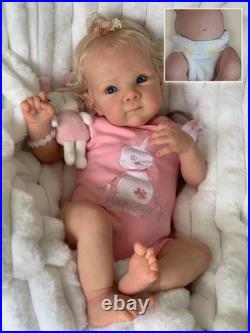 18in Bettie Reborn Baby Doll Full Body Newborn Lifelike Cuddly Hand Root Hair