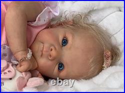 18in Bettie Reborn Baby Doll Full Body Newborn Lifelike Cuddly Hand Root Hair