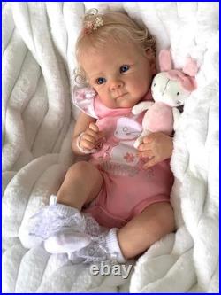 18in Bettie Reborn Baby Doll Full Body Newborn Lifelike Cuddly Hand Root Hair