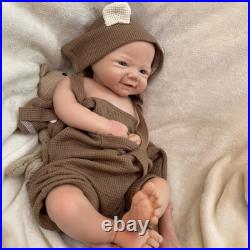 18inch Soft Full Body Silicone Reborn Doll Painted Newborn Baby Girl Easter gift