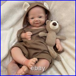 18inch Soft Full Body Silicone Reborn Doll Painted Newborn Baby Girl Easter gift