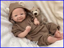 18inch Soft Full Body Silicone Reborn Doll Painted Newborn Baby Girl Easter gift