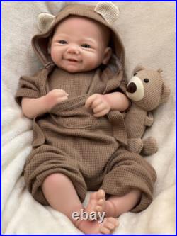 18inch Soft Full Body Silicone Reborn Doll Painted Newborn Baby Girl Easter gift