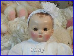 1940's IDEAL Hard Plastic & Vinyl Baby Doll 20 Molded Hair No. 2252077