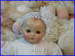 1940's IDEAL Hard Plastic & Vinyl Baby Doll 20 Molded Hair No. 2252077