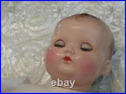 1940's IDEAL Hard Plastic & Vinyl Baby Doll 20 Molded Hair No. 2252077