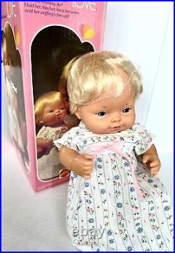 1974 Mattel Baby Tender Love Bless You 14 Doll WithBottleOriginal BoxExcellent