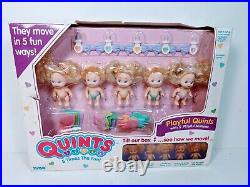 1990 Vintage TYCO PLAYFUL QUINTS Dolls 5 Motions 1557 NRFB New