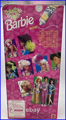 1991 TOTALLY HAIR Blond Barbie Doll Longest Hair Ever with Styling Gel #1112 NRFB