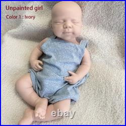 19.68'' Unpainted doll, silicone reborn doll, handmade, children's toys, gifts