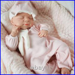 19.6 Painted Reborn Doll Floppy Asleep Full Silicone Newborn Baby Doll Toy Gift