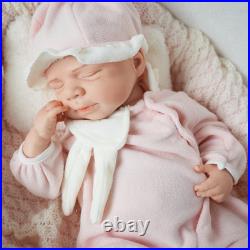 19.6 Painted Reborn Doll Floppy Asleep Full Silicone Newborn Baby Doll Toy Gift