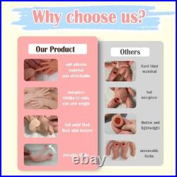 19.6 Painted Reborn Doll Floppy Asleep Full Silicone Newborn Baby Doll Toy Gift