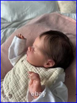 19 Finished Asleep Newborn Baby Reborn Doll Rooted Soft Mohair Painted Toy Gift 19 Finished Asleep Newborn Baby Reborn Doll Rooted Soft Mohair Painted Toy Gift