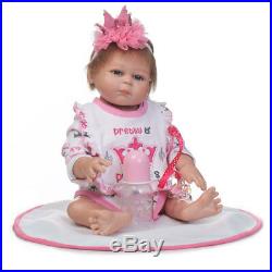19 Girl Lifelike Reborn Baby Doll Washable Full Body Silicone Vinyl Dolls Gift