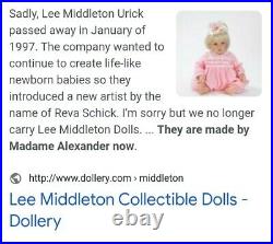 19 Lee Middleton Reborn Vinyl & Cloth Body Baby Doll
