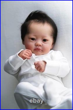19 Reborn Baby Lali Newborn Doll Lifelike Soft Touch Cuddly Baby Hand Root Hair