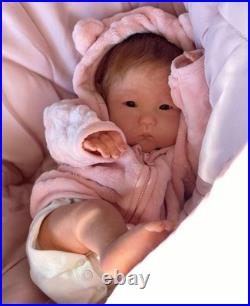 19in Assembled Realistic Reborn Doll Newborn Baby Asian Toddler Rooted Hair Gift
