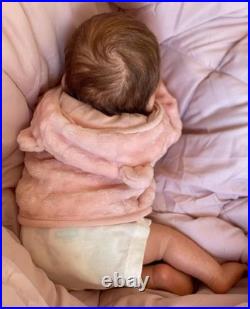 19in Assembled Realistic Reborn Doll Newborn Baby Asian Toddler Rooted Hair Gift
