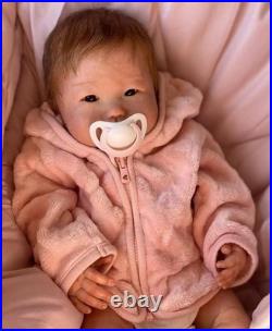 19in Assembled Realistic Reborn Doll Newborn Baby Asian Toddler Rooted Hair Gift