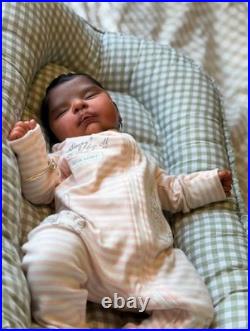 19in Finished Reborn Baby Doll Lifelike Newborn Gender Neutral Rooted Mohair Toy 19in Finished Reborn Baby Doll Lifelike Newborn Gender Neutral Rooted Mohair Toy
