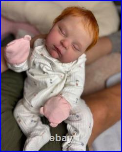 19in Finished Reborn Baby Doll Realistic Newborn Boy Girl Hand-Rooted Mohair Toy