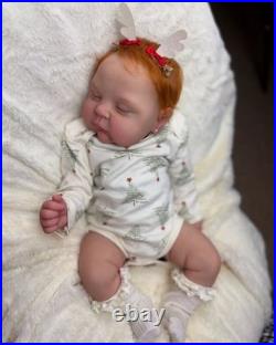19in Finished Reborn Baby Doll Realistic Newborn Boy Girl Hand-Rooted Mohair Toy