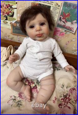 19in Realistic Reborn Baby Doll Newborn Boy Girl Sebby Rooted Hair Painted Gift