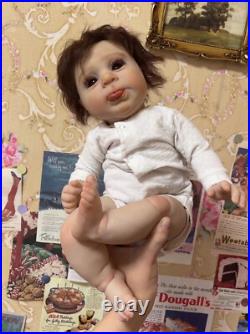 19in Realistic Reborn Baby Doll Newborn Boy Girl Sebby Rooted Hair Painted Gift