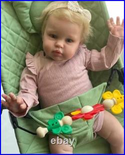 19in Realistic Toddler Reborn Baby Doll Soft Vinyl Rooted Hair Handmade Toy Gift