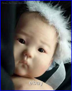19in Reborn Doll An Ming Lifelike Asian Baby Newborn Rooted Mohair Gift Handmade 19in Reborn Doll An Ming Lifelike Asian Baby Newborn Rooted Mohair Gift Handmade
