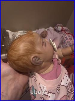 19in Vinyl Baby Doll Girl Blue eyes handmade