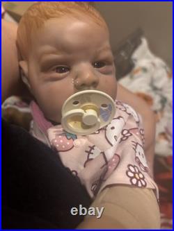 19in Vinyl Baby Doll Girl Blue eyes handmade